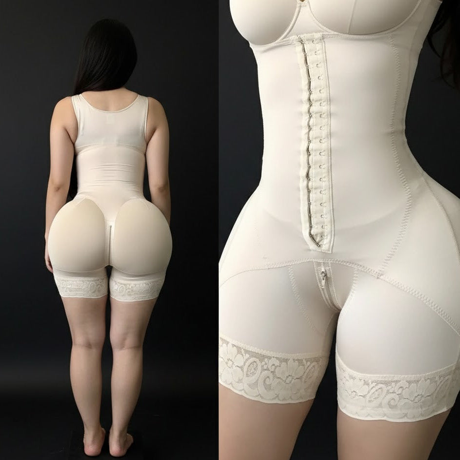 BLACKFORM™ Colombian Faja Shapewear – Full Body Tummy Control, Post-Surgery Bodysuit & Butt Lifter with Zipper Crotch